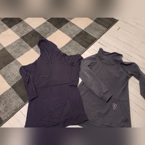 Latched Momma maternity/breastfeeding sweatshirt and lightweight hoodie bundle